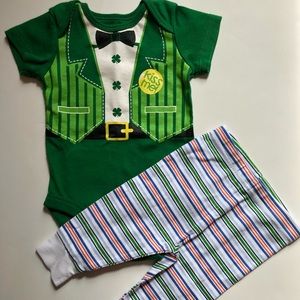 Baby Boy St. Patrick's Day Outfit 3-6M Kiss Me!